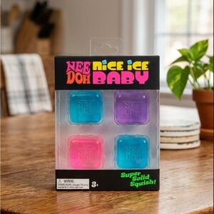Nee Doh Nice Ice Baby Squishy Toy Set - Purple, Blue, Pink